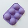 6  полусфери сфери полукръг силиконов молд форма гипс сапун тесто шоколад украса шоко бомби, снимка 4