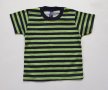 Тениска Зелено Райе - 68,74,80 см, снимка 1 - Бебешки блузки - 7846319