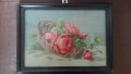 Гоблен кошница с рози, снимка 1 - Гоблени - 25938625