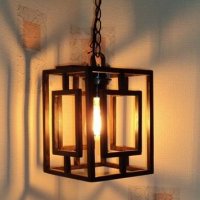 Висяща декоративна дървена лампа, снимка 2 - Полилеи - 21772308