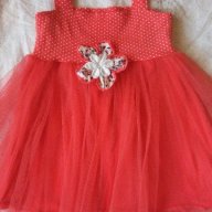 Червена рокля 2 год. , снимка 1 - Бебешки рокли - 18470094