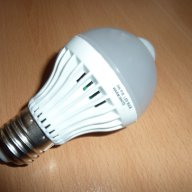 Енергоспестяваща LED 5w лампа с инфрачервен PIR сензор за движение, снимка 4 - Лед осветление - 11869596