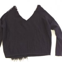 Страхотна дамска блузка с косъм, снимка 5 - Блузи с дълъг ръкав и пуловери - 23974932
