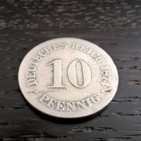 Райх монета - Германия - 10 пфенига | 1874г.; серия A, снимка 2 - Нумизматика и бонистика - 25895673