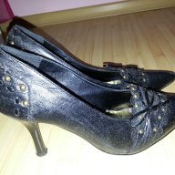 Обувки дамски черни с капси размер 35, снимка 4 - Дамски обувки на ток - 13399126