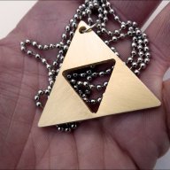 Колие от играта Легендата на Зелда Тройна сила Game Legend of Zelda Triforce, цвят злато или сребро, снимка 12 - Колиета, медальони, синджири - 16255532