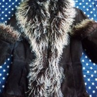  Палто от  естествена кожа с вата и яка  и маншети от тибетски як, снимка 3 - Палта, манта - 23039085
