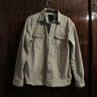 ► мъжка дънкова риза Henry choice със стилна и здрава материя размер L с капси , снимка 1 - Ризи - 9847220
