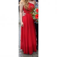 Красива червена бална рокля , снимка 4 - Рокли - 23455572
