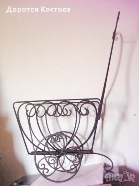 Стара количка от ковано желязо, снимка 1