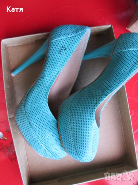 Нови обувки висок ток Feud London резеда, кожа , н.39, снимка 1