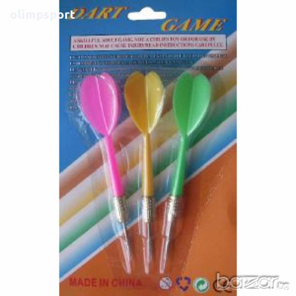 Стрели за дартс със стоманен връх 3 броя. Подходящи за коркови дартсове. , снимка 1