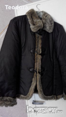 Дамско зимно яке с кожички, снимка 1 - Якета - 20140327