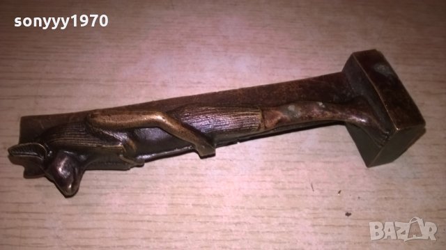антика-фараон-метална масивна-14х4х3см, снимка 8 - Антикварни и старинни предмети - 23959489