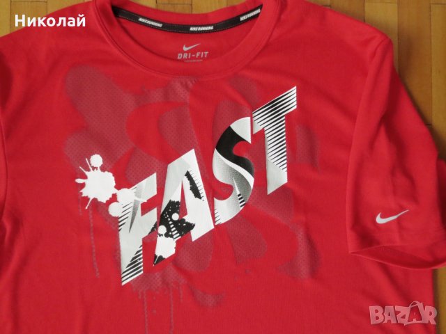 Nike Dri-fit run fast tee, снимка 4 - Тениски - 24924942