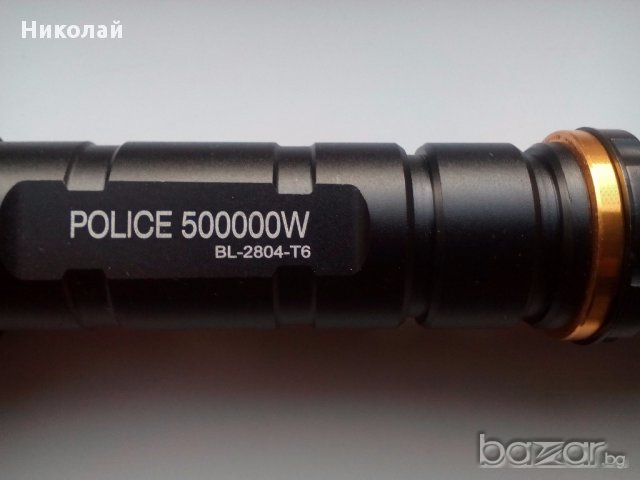 LED Фенер BL-2804- CREE XM-L T6 Police с 2 акумулаторни батерии 8800 mah, снимка 3 - Екипировка - 16687656