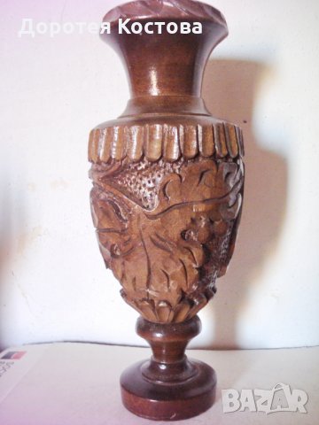 Стара ваза дърворезба 4, снимка 3 - Антикварни и старинни предмети - 23075795