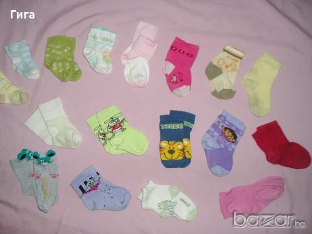 Тънки бебешки чорапки за 3-6-9 месеца, снимка 6 - Други - 18937077