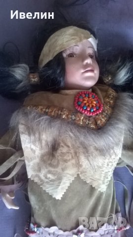 кукла-индианка, снимка 2 - Антикварни и старинни предмети - 25586024