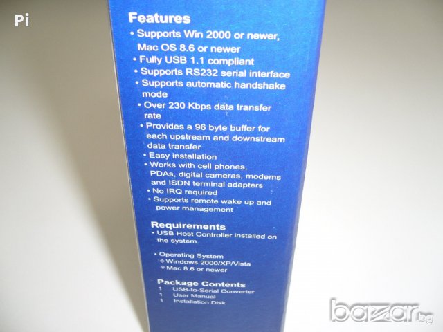 Конвертор USB към com Port RS232, usb to Serial rs-232, снимка 8 - Кабели и адаптери - 17291549