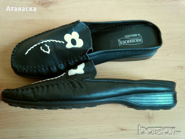 MIGATO - чисто нови затворени чехли от естествена кожа, снимка 2 - Чехли - 11556495