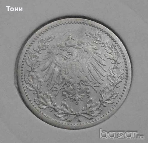 Монета Германия - 1/2 Марк 1905 г. Сребро, снимка 2 - Нумизматика и бонистика - 20868731