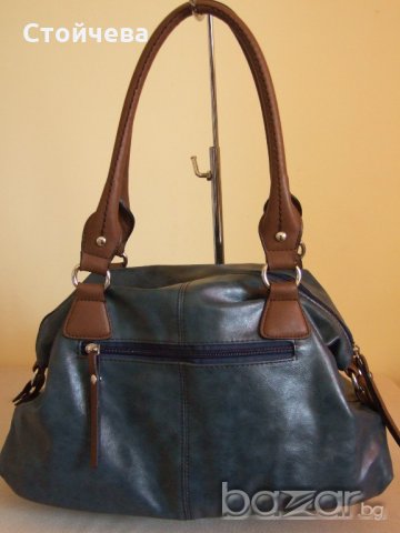 Gerry Weber чисто нова чанта от кожа в синьо, снимка 7 - Чанти - 20794447