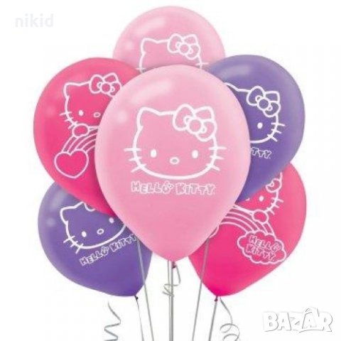 Hello Kitty Коте Кити Обикновен надуваем латекс латексов балон парти, снимка 5 - Други - 23834923