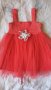 Червена рокля 2 год. , снимка 1 - Бебешки рокли - 18470094