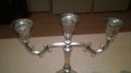 Silver plated-made in hong kong-антика-свещник- внос швеицария, снимка 8
