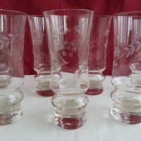 кристални чаши гравирани, снимка 6 - Антикварни и старинни предмети - 19802906