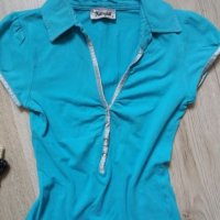 Къси дънки + блузка за 8-9 год, снимка 2 - Детски Блузи и туники - 22254006