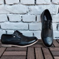 Мъжки кожени обувки, снимка 1 - Ежедневни обувки - 19343227