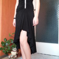 Стилна черна дълга дамска рокля, снимка 2 - Рокли - 16685863