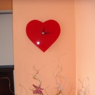 Отстъпка от78 лв-стенен часовник сърце. Подарък за Свети Валентин , снимка 6 - Стенни часовници - 13432552