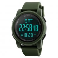 Honhx спортен часовник хронометър зелен милитари туризъм, снимка 2 - Мъжки - 20595033