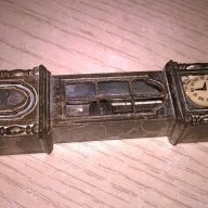 Мини ретро колекция часовник с махало-месинг-9х3х2см-внос швеицария, снимка 4 - Антикварни и старинни предмети - 17522437