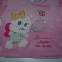80см Плюшен комплект розово/сиво – блуза и пола – 80см, снимка 7 - Комплекти за бебе - 19825067