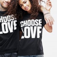 За ВЛЮБЕНИ LOVE T-SHIRTS CHOOSE LOVE в цвят ПО ИЗБОР! Поръчай модел с ТВОЯ ИДЕЯ!, снимка 2 - Тениски - 24075234