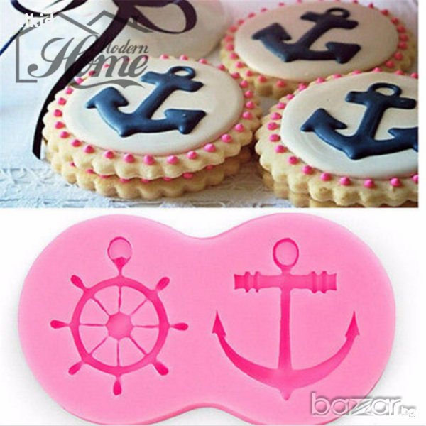  котва рул силиконов молд за украса торта фондан сладки и др, снимка 1