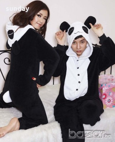  НАЛИЧНА пухкава пижама панда детски и за възрастни, снимка 1