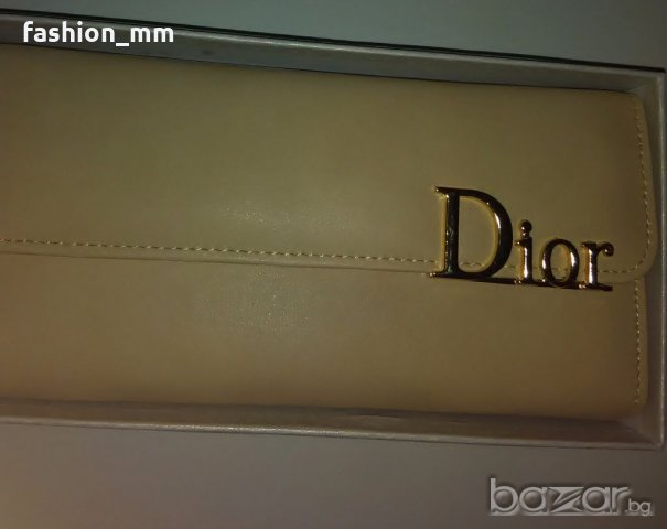 Дамски портмонета Dior  pink beige ест. кожа, снимка 2 - Портфейли, портмонета - 20302328