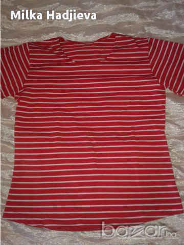 Червена тениска на райета, снимка 1