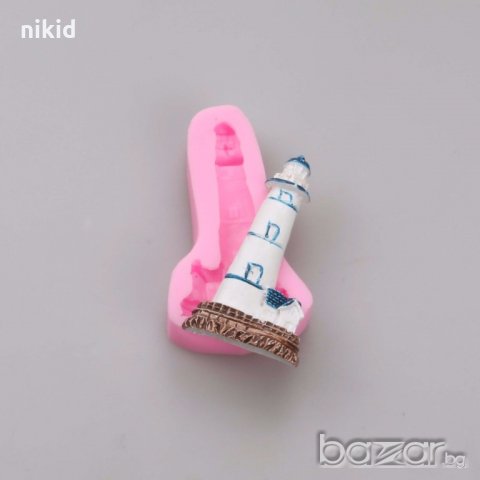 Морски фар кула силиконов молд форма декорация торта фондан шоколад и др.