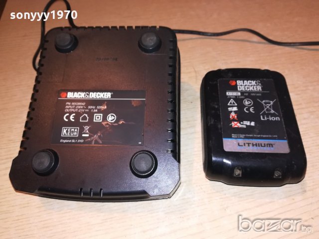 black & decker lithium power-charger+battery-внос швеицария, снимка 18 - Други инструменти - 21444555