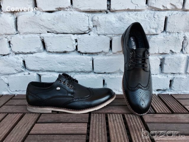 Мъжки кожени обувки, снимка 1 - Ежедневни обувки - 19343227