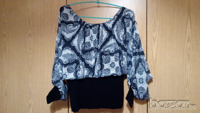 Страхотна блуза паднало рамо, снимка 2 - Блузи с дълъг ръкав и пуловери - 17297924