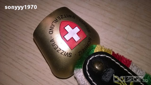 Switzerland-камбанка-13х5см-внос швеицария, снимка 4 - Антикварни и старинни предмети - 18032209