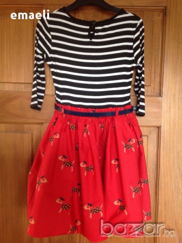 Симпатична рокля с кученца и колан на Next за 3 г , снимка 4 - Детски рокли и поли - 10884194