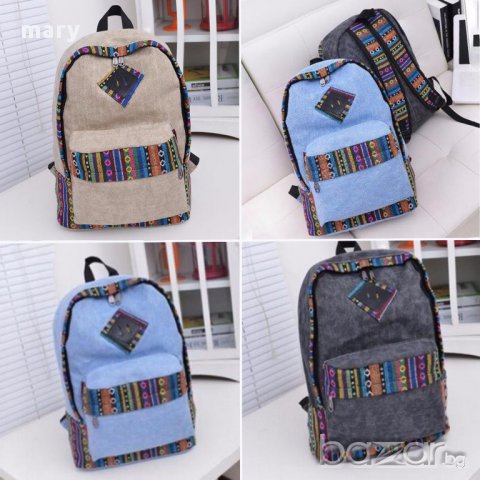 синя винтидж раница, снимка 2 - Раници - 17988433